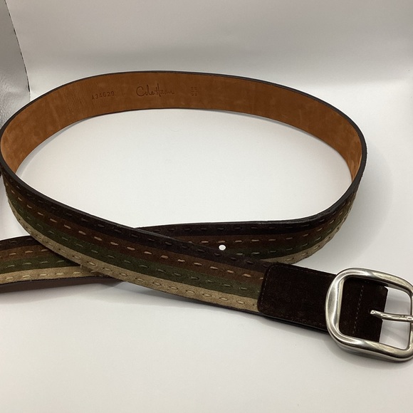 Rare Vintage Cole Haan Leather & Suede 4 Color Belt - Picture 6 of 15